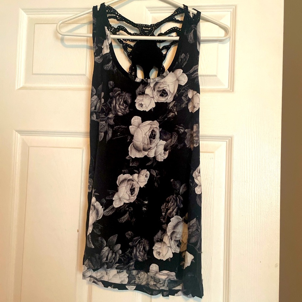 Midnight Hour Black and White Sleeveless Top.